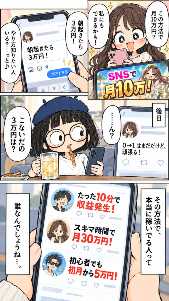 SNS副業広告に揺れる少女たち