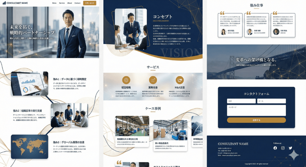 AIで生成したWebデザイン１